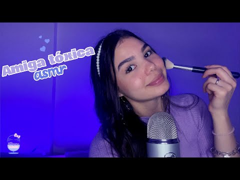 ASMR ROLEPLAY: amiga tóxica faz sua make 😰