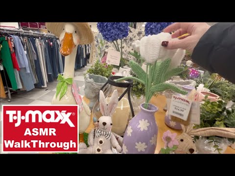 ASMR TJ Maxx Gum Chewing Walkthrough with Voiceover | Whispered