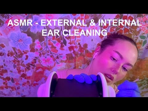 ASMR | Inside & Out Ear Cleaning With New Tools! - Ear Blowing, Gloves, Soft Spoken & Close Whispers