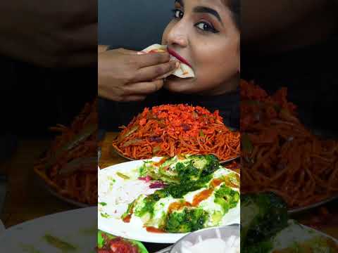 ASMR Eating Spicy Masala Pav,Pav Bhaji,Kheer,Chicken Biryani,Noodles Indian Street Food ASMR Eating