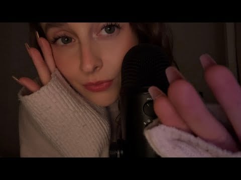 ASMR stickiest mouth sounds with close hand movements and face tracing 
