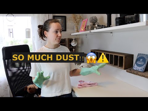 ASMR Whisper Cleaning & Dusting My Studio/Office | So much dirt!! | 1Hour