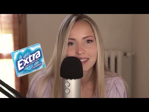 CHEWING GUM EATING while Whispering, Inaudible Whispering (ASMR Ita)