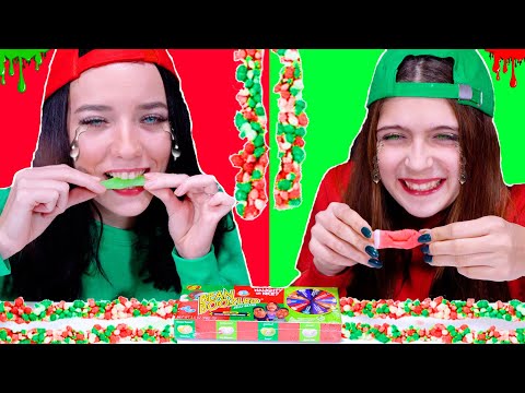 ASMR Red VS Green Food Challenge | Mukbang By LiliBu