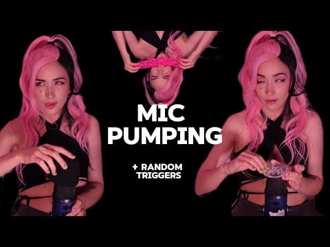 ASMR Mic pumping, scratching, slime | blue yeti
