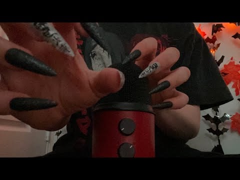 ASMR EXTREME Extra long stiletto nail mic scratching!!
