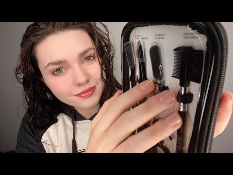 ASMR Eyebrow Shaping, Tweezing, Brushing | Personal Attention ♥️