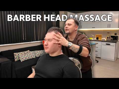 HEAD MASSAGE WONDER | Tired Customer Found Instant Sleep at the Barber Shop