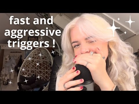 asmr | fast & aggressive triggers + rambling!!