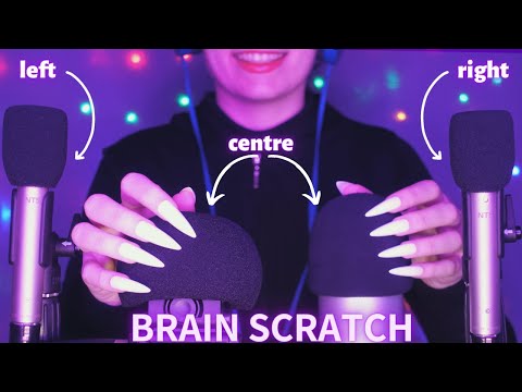 Asmr Mic Scratching - Brain Scratching | Hypnotic Asmr No Talking for Sleep with Long Nails 1H