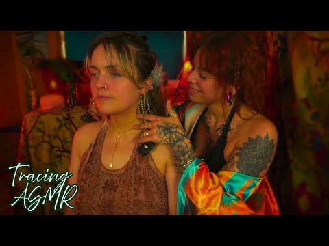 Relaxing real person ASMR tracing light touch (no massage tools) Whisper for sleep (Compilation)