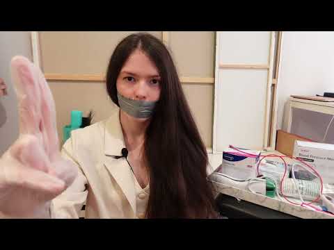 teaser of a custom ASMR cranial nerve exam by a student nurse with gag