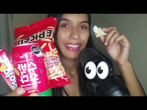 ASMR PROVANDO COMIDINHAS JAPONESAS QUE UMA INSCRITA ME ENVIOU.😱😋