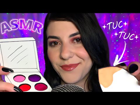 ASMR MAQUIANDO VOCÊ COM PRODUTOS DE PAPEL