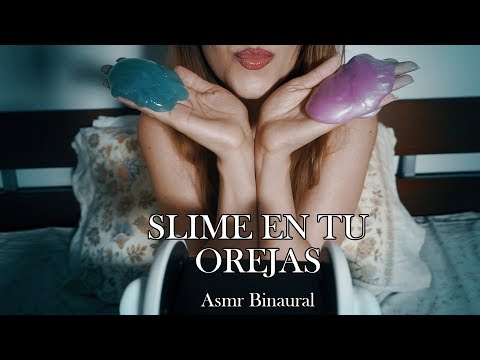 ⭐️ASMR⭐️SLIME EN TUS OREJAS! De oido a oido. Sueño asegurado!!