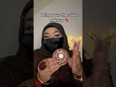 Asmr doing your chocolate makeup 🍫 click long version is up please watch #asmrshorts #asmrmakeup