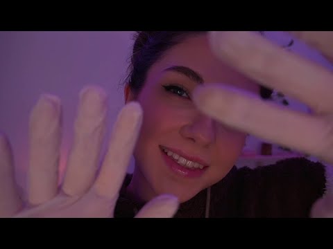 ASMR | Tocando TU CARITA con Guantes y Mouth Sounds | Lonixy ASMR