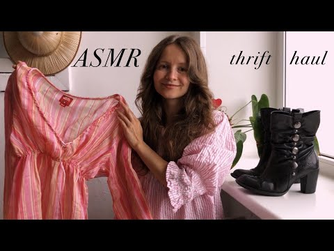 ASMR Massive Thrift Haul Part 1 🎀 Crinkles, Tingles, Fabric Sounds, Soft Spoken 🎀 Y2k Wholesale 🎀