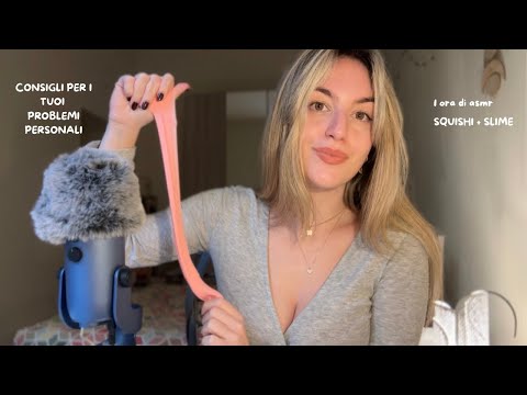 1 ORA DI ASMR squishi + slime 💤 consigli per i vostri problemi personali (asmr ita)