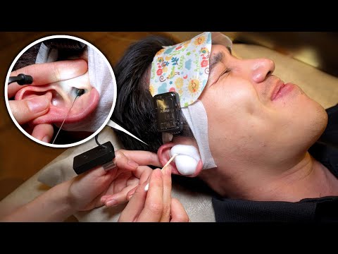 ASMR SATISFYING Ear Cleaning and Massage, Eye Relaxation, Hair Wash (Real Sounds)