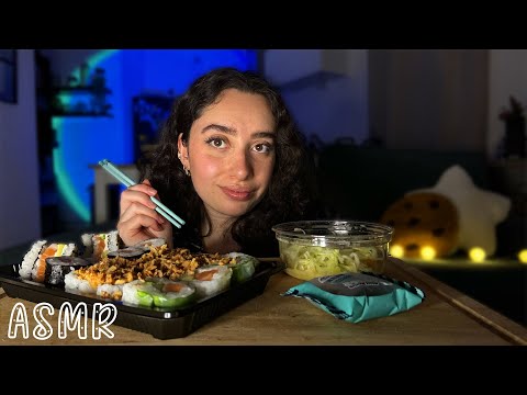 🌙 ASMR FRANÇAIS : CHIT CHAT DÉGUSTATION DE SUSHIS 🍣 (nouveau projet, haters, collaboration...)