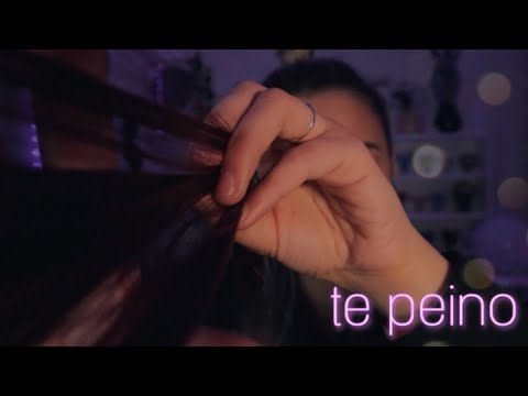 ASMR PEINANDOTE Y TOCANDOTE EL PELO 💆🏼‍♀️🌙 | ASMR PARA DORMIR PROFUNDAMENTE