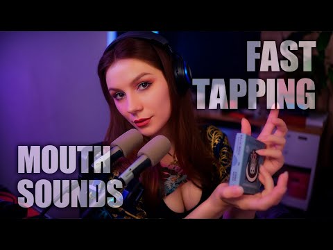 ASMR Fast Tapping and Mouth Sounds 💎 No Talking