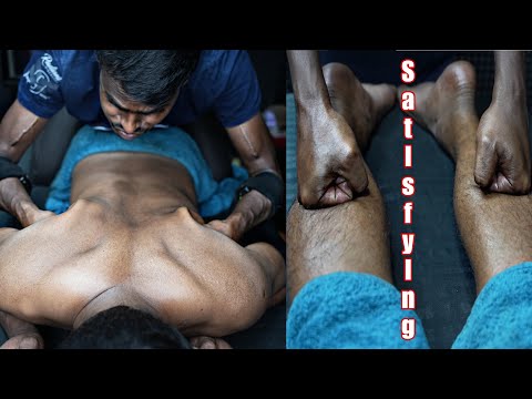 ASMR Full Body Massage By Strong Wrist Barber | ASMR Back Body Massage | ASMR Calf Massage
