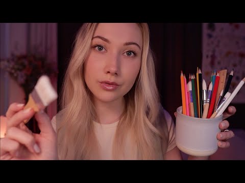 ASMR You’re My Art Canvas | Impersonal Attention, Sketching, Brushing On Your Face ✏️🎨