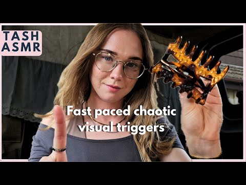 ASMR Fast paced | Chaotic Visual Triggers to send you to sleep