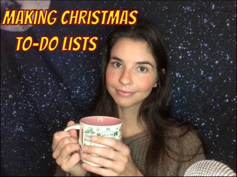 ASMR Drink tea with me while I make Xmas lists *writing sounds*