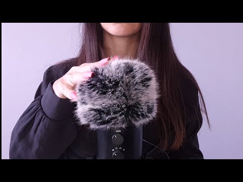 ASMR Brain Massage With Fluffy Mic Cover at 100% Intensity , personal attention, relax