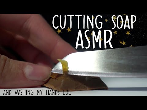 ASMR Cutting Soap and Washing Hands