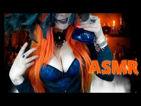 ASMR 🎃Halloween Roleplay  de brujita🖤 + Inaudible & Mouth sounds 💋🥰