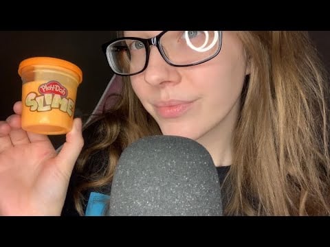 ASMR Playing With Orange Slime | No Talking