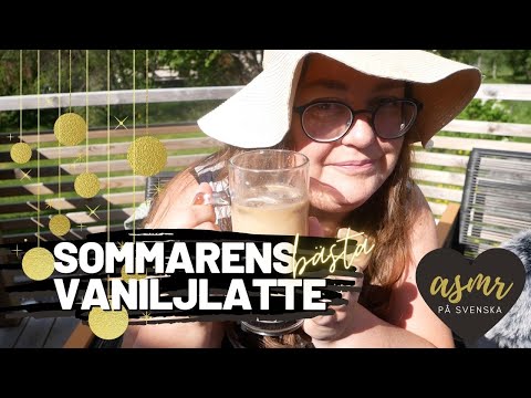 ASMR på svenska: Gör en isvaniljlatte utomhus