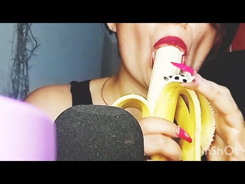 comiendo banana con yogurt 🔥😋//ASMR