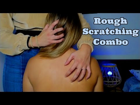 ASMR Fast and Aggressive Scratching Combo on Scalp, Back, Front (nails, comb, fabric) No Talking