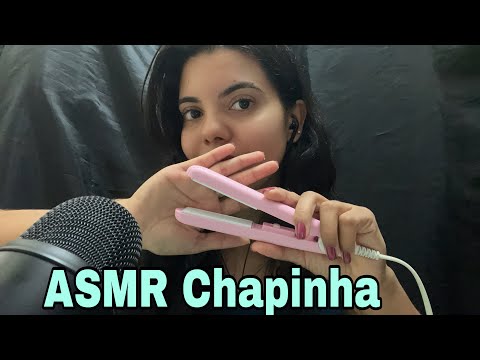 ASMR: passando só a CHAPINHA no seu CABELO