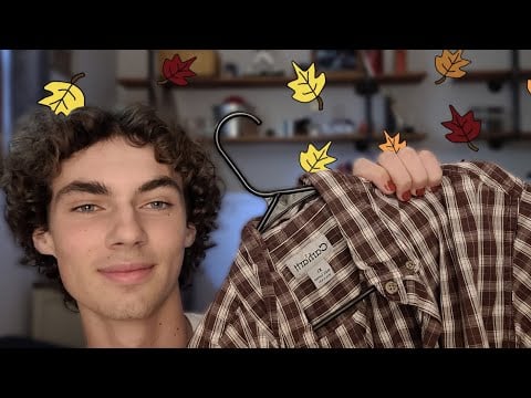 🍂🍁ASMR Going Through My Fall Clothing pt. 1!