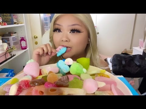 ASMR Trying VIRAL Swedish Candy 🇸🇪🍬 (realistic)(mukbang)(pewdiepie)