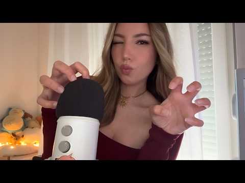 ASMR Brain Melting Foam Mic Triggers (mic scratching, pumping, mouth sounds...)