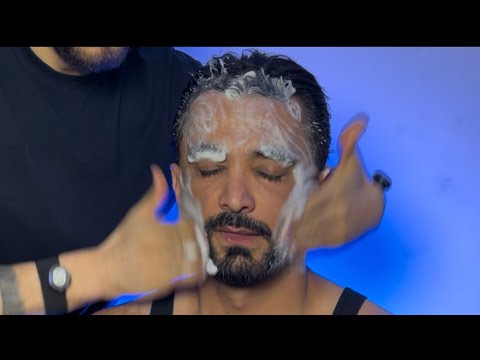Professional Facial Massage with Foam | ASMR