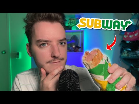 ASMR Subway Hotdog Mukbang