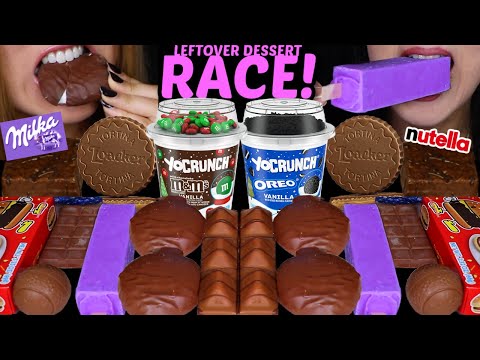 ASMR M&MS + OREO CRUNCH CUPS, PURPLE UBE ICE CREAM, BURGER COOKIES, MARSHMALLOWS, CAKE, NUTELLA 먹방