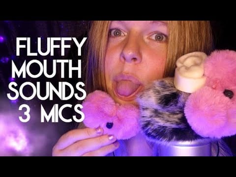 ASMR INTENSE 3 Mics W/ Fluffy Mouth Sounds, Whispering.