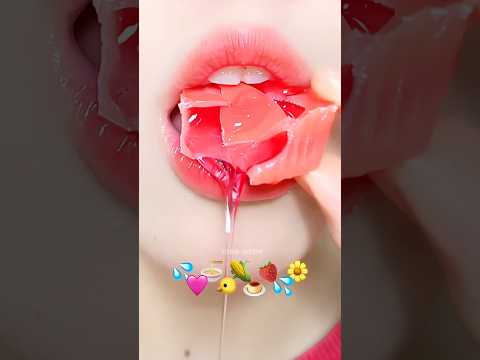 Compilation Wax Candy Asmr Eating Emoji Food 💦🌽 #asmr #mukbang #asmrsounds #emojichallenges