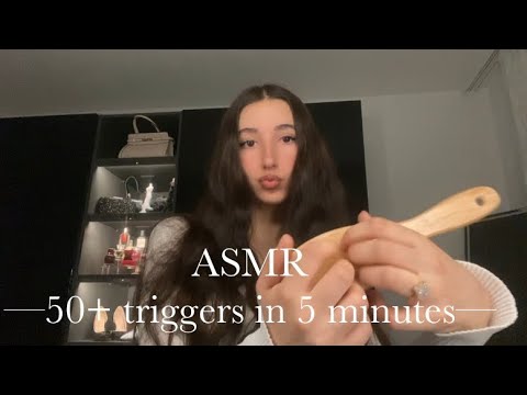 Asmr 50+ triggers in 5 minutes 🎀💤 — tapping & scratching  | no talking 