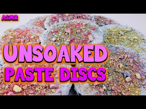 ASMR Satisfying Unsoaked Paste Discs Crushing   Relaxing ASMR Sleep