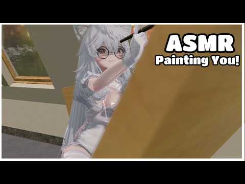 【ASMR Vrchat】Catgirl Paints You  ♥ Personal Attention ♥ Drawing Sound ♥ Talking